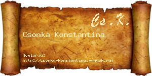 Csonka Konstantina névjegykártya